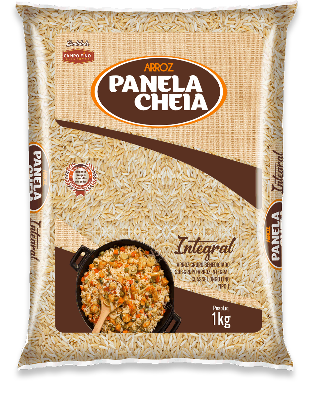 Arroz Panela Cheia Integral 1kg